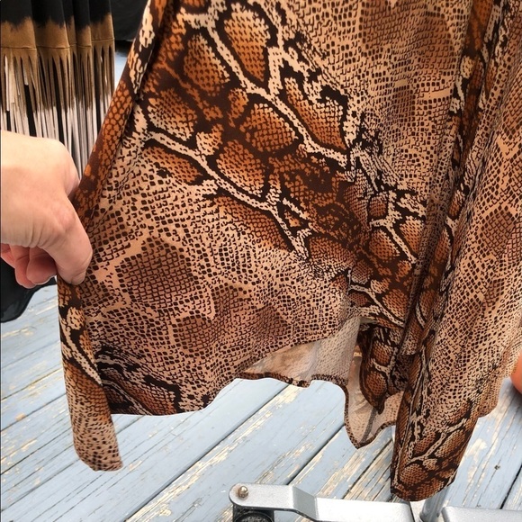 Robbie Bee size 14 brown snake print halter dress with stretch - Picture 10 of 14